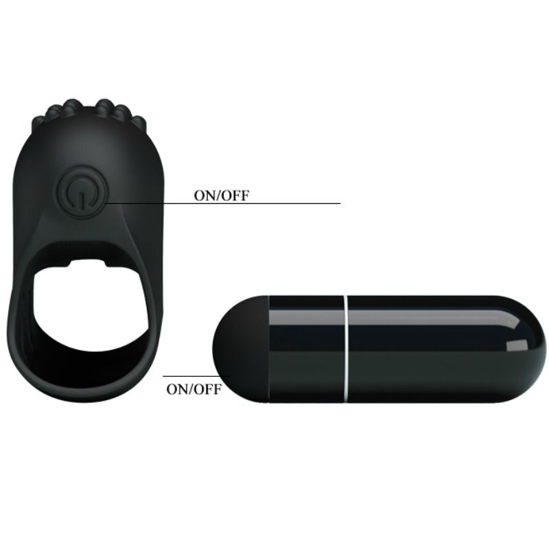 PRETTY LOVE - FLIRTATION STEWARD BLACK VIBRATING FINGER CONDOM
