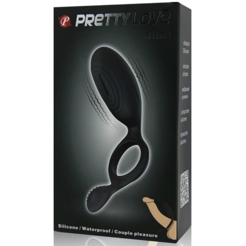 PRETTY LOVE - ETHEL VIBRATING COCK RING WITH STIMULATOR