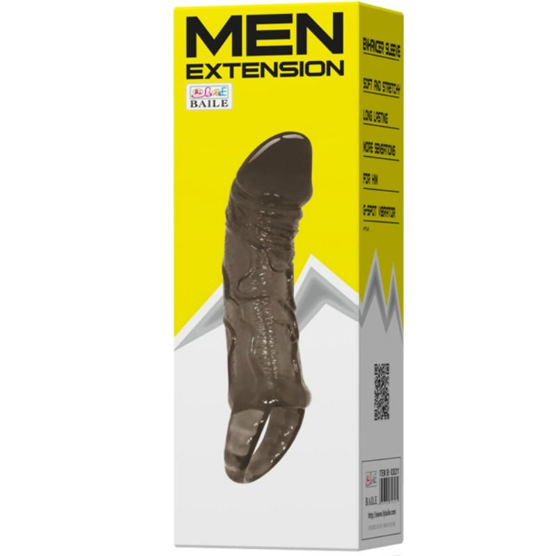 BAILE - PENIS EXTENSION SLEEVE WITH SCROTUM STRAP 11.5 CM
