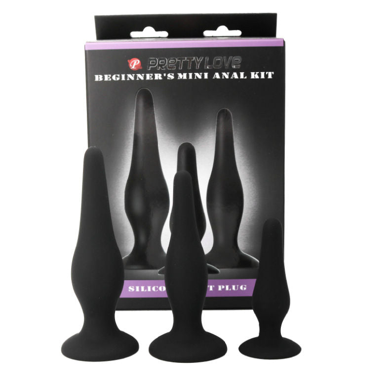 Silikon-Analplugs im PRETTY LOVE Analkupfer-Initiationsset, verschiedene Größen, weiches Material, für Anfänger und erfahrene Nutzer