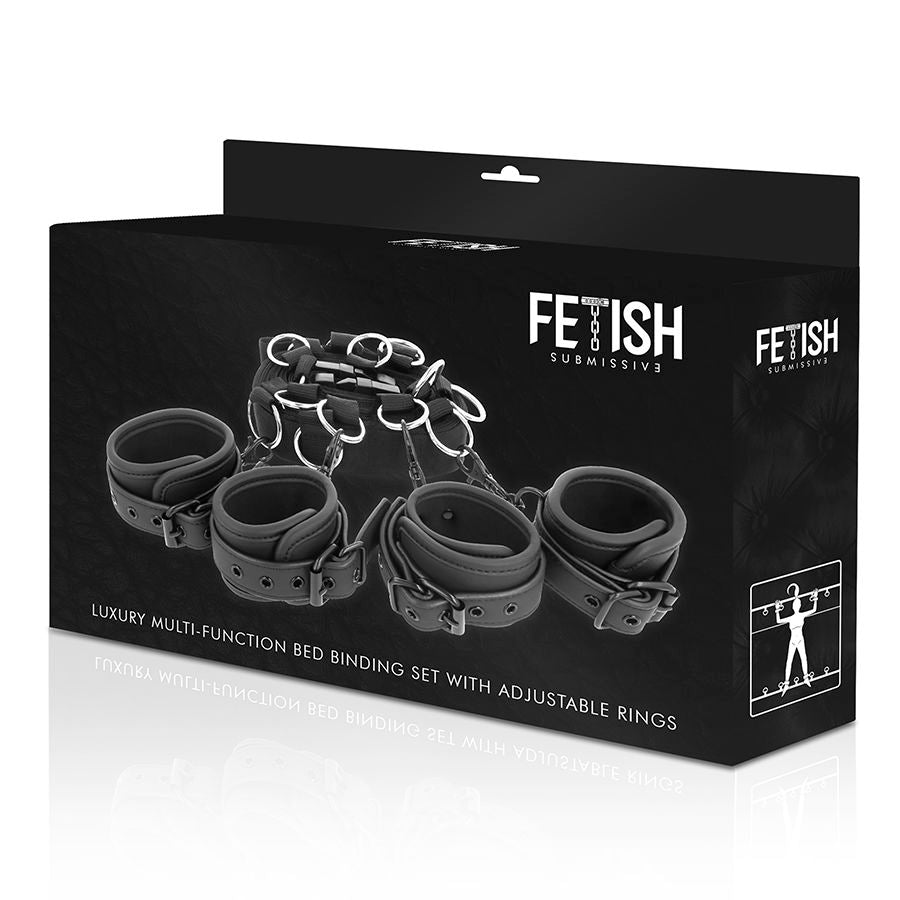 FETISH SUBMISSIVE - Luxus-Bettband-Set mit Noprene-Futter