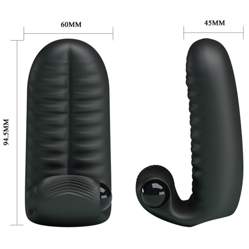 PRETTY LOVE - ABBOTT BLACK STIMULATOR FINGER CONDOM
