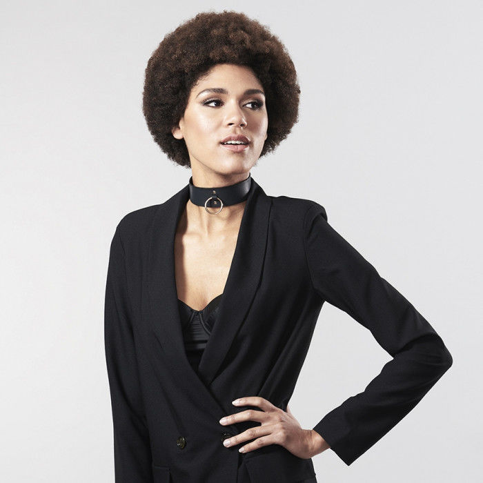 BIJOUX INDISCRETS MAZE - BLACK STRAPPY NECKLACE