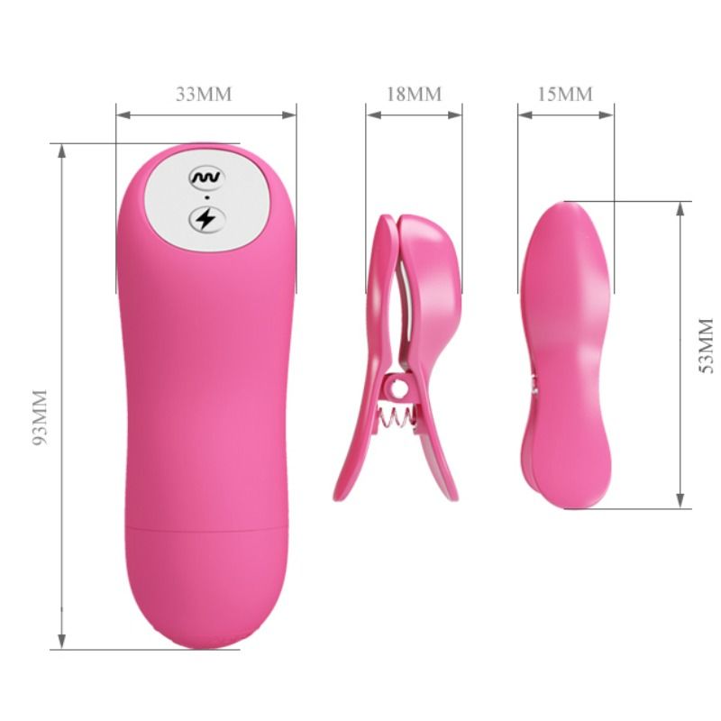 Baile - Romantische Wellenpizzen mit Vibration und Fuchsia Elektroschock