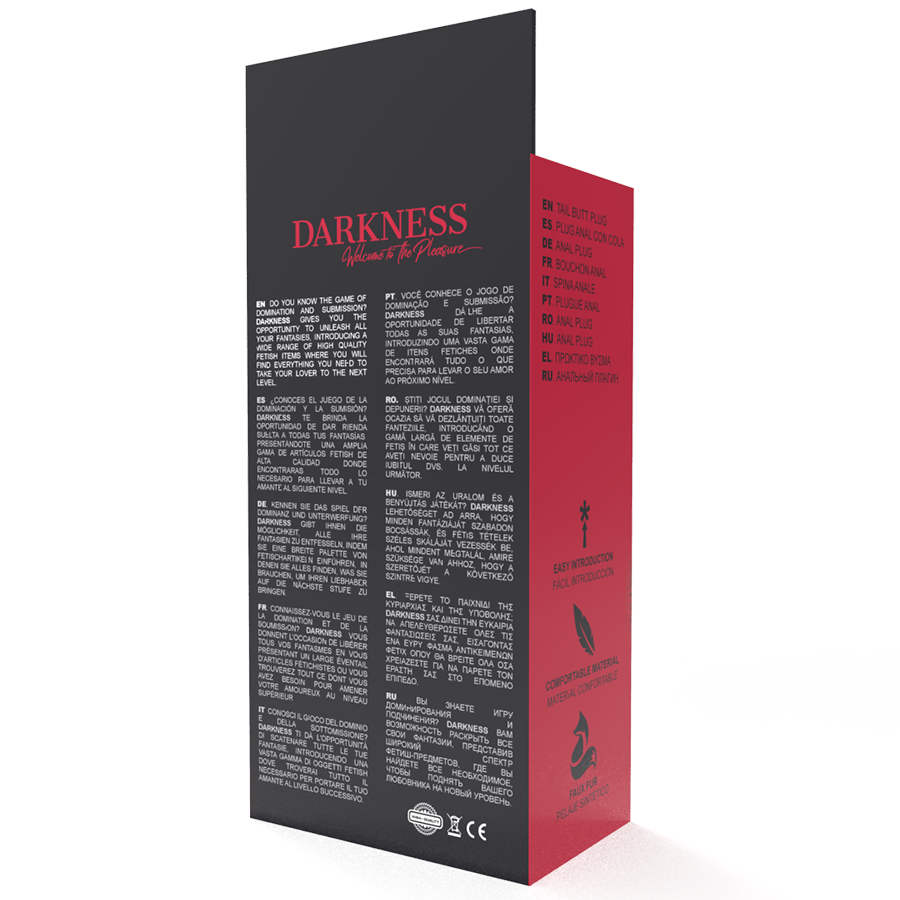 Darkness - Extra Anal Buttplug Mit Schwanz Schwarz 7 Cm