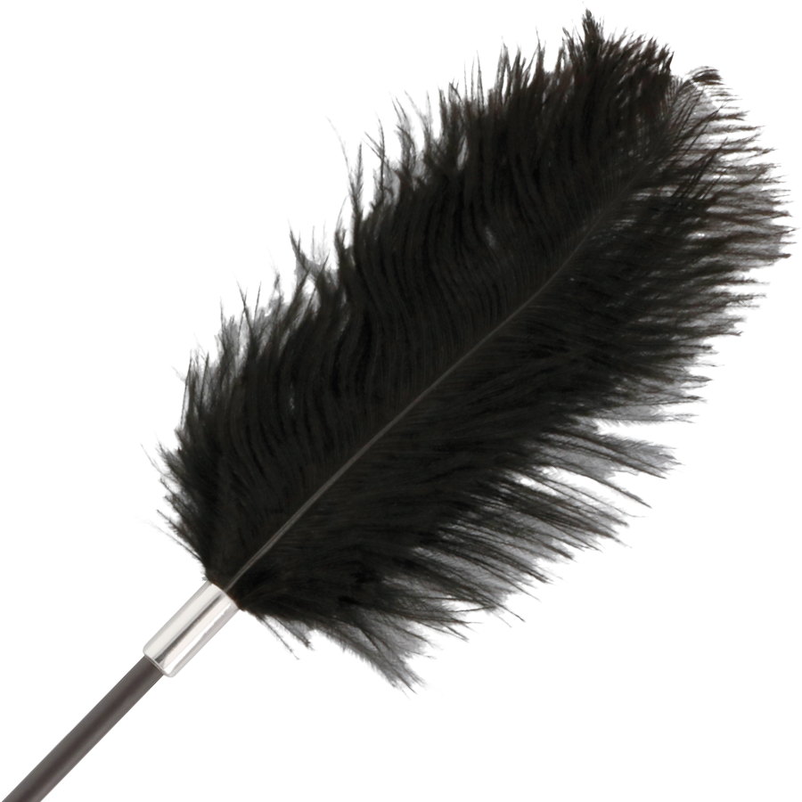 DARKNESS - Schwarze Liebesfeder-Peiste 56 cm