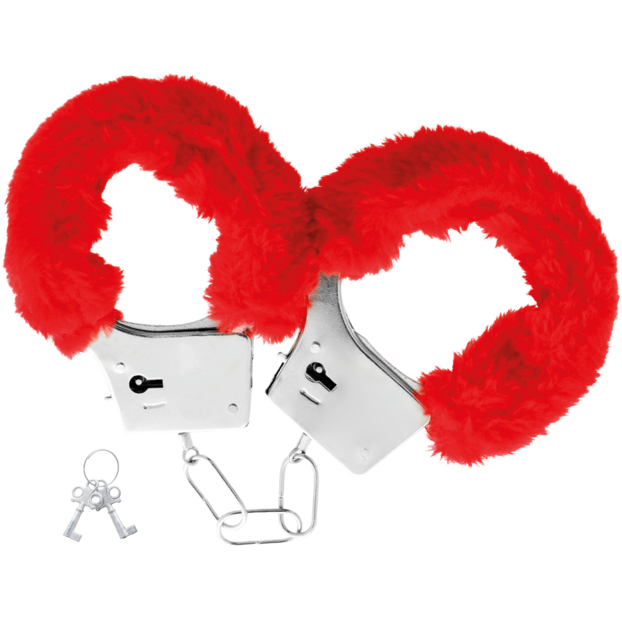 DARKNESS - METAL HANDCUFFS WITH RED LINING
