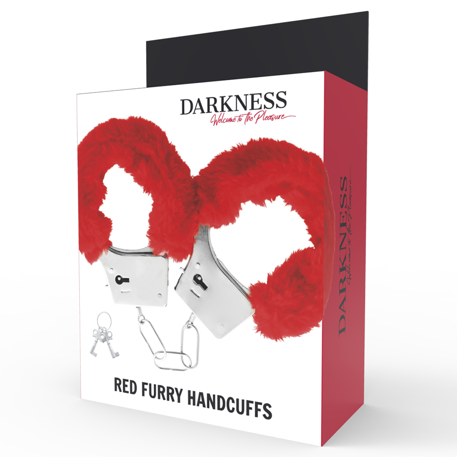 DARKNESS - METAL HANDCUFFS WITH RED LINING