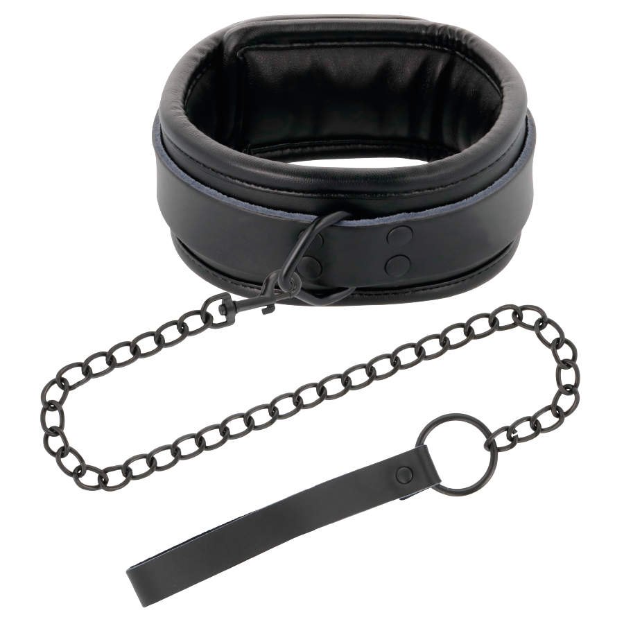 Darkness - Handschellen Und Kragen Aus Schwarzem Leder