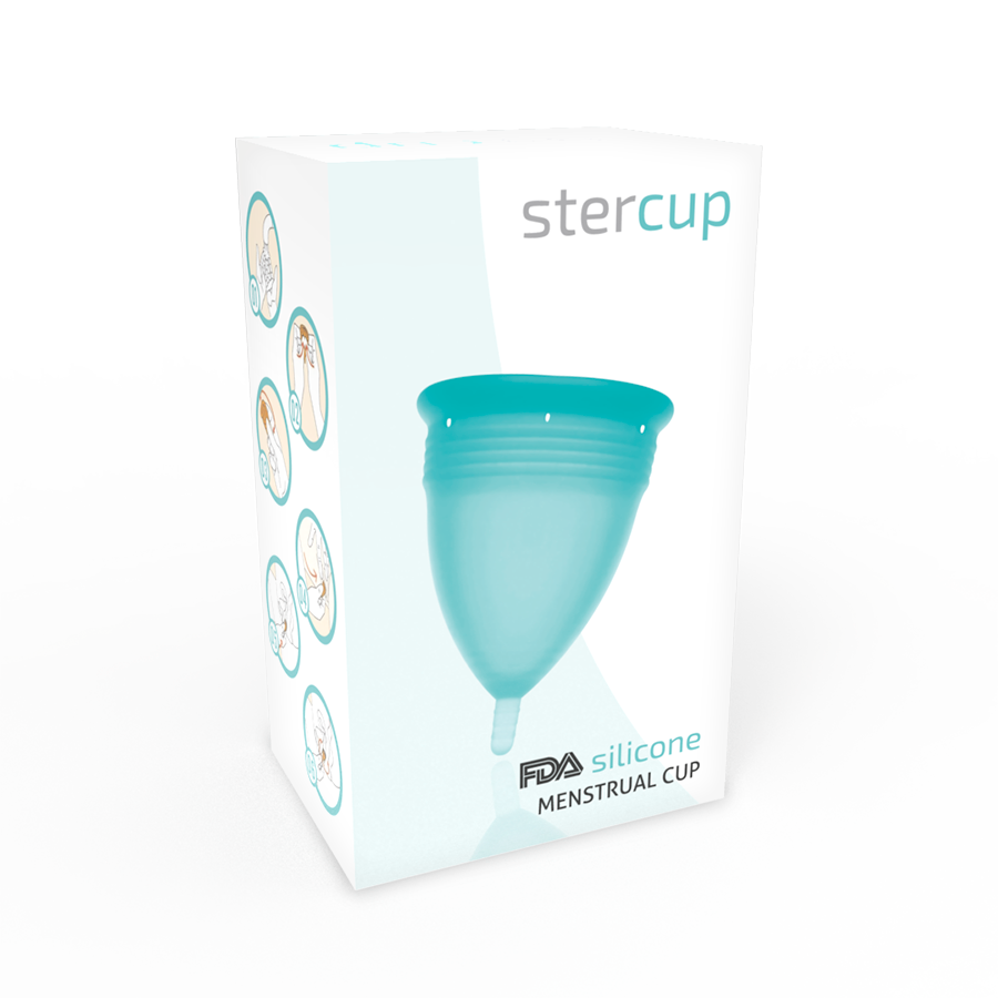 Stercup - Fda Silikon-Menstrualcup Aquamarin - Grã–Sse S