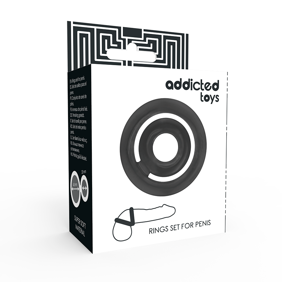 ADDICTED TOYS - POTENCY C-RING PENIS BLACK