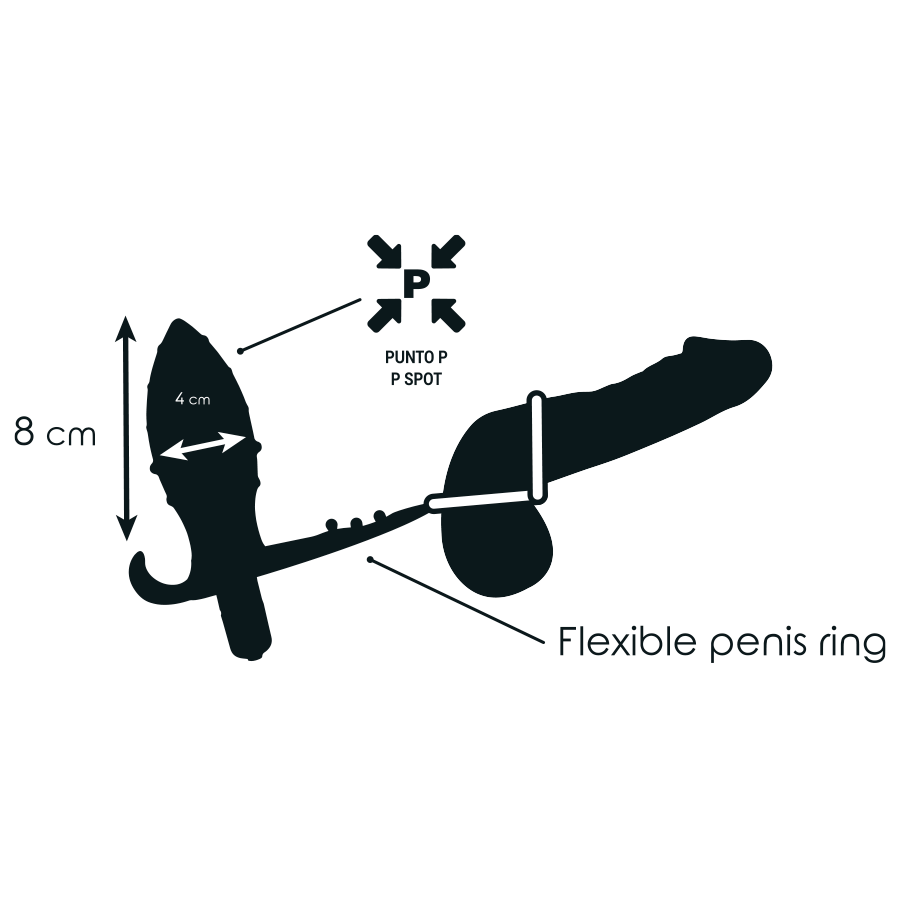 ADDICTED TOYS - DUAL BLACK RING ANAL PLUG