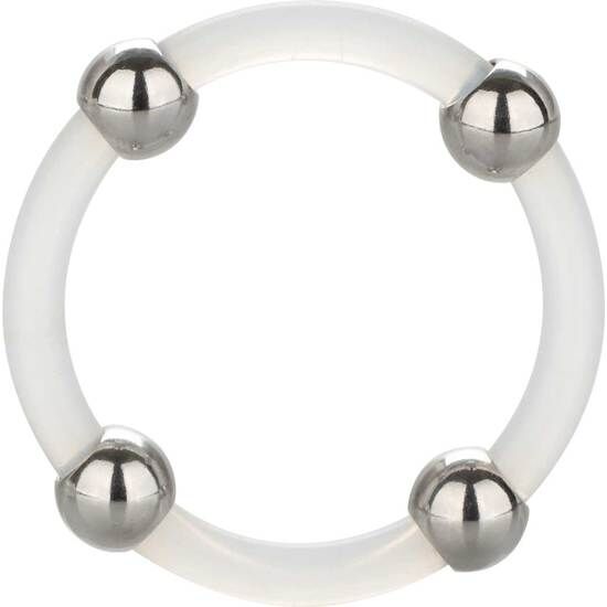 CALEXOTICS - STEEL BEAD SILICONE RING L