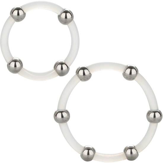 CALEXOTICS - STEEL BEAD SILICONE RING SET