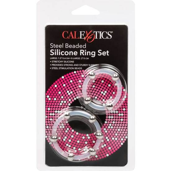 CALEXOTICS - STEEL BEAD SILICONE RING SET