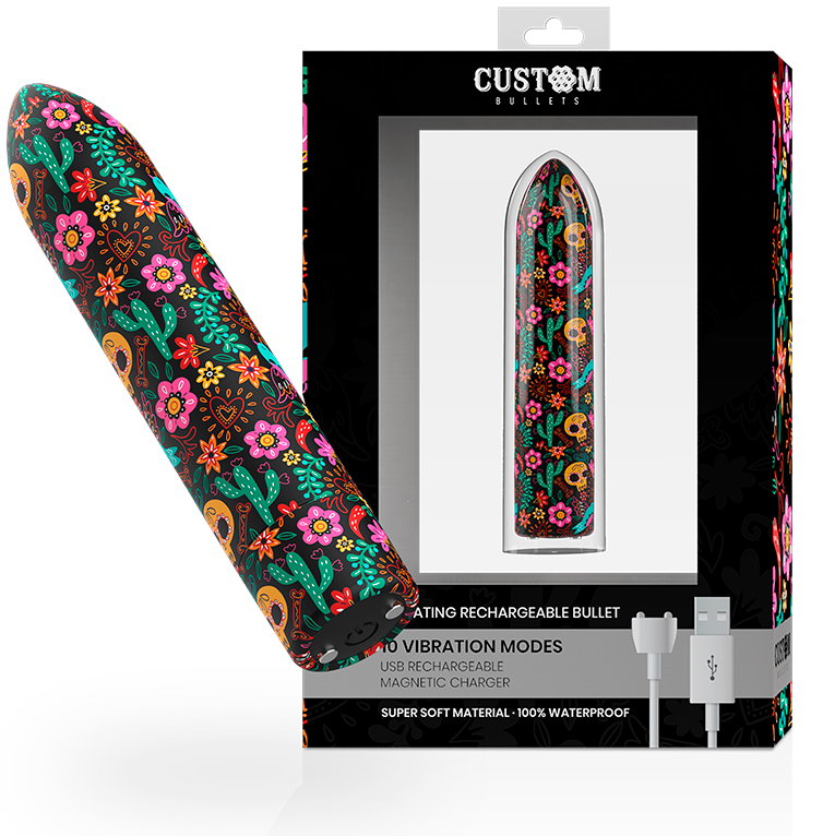 Custom Bullets - Floral Rechargeable Bullet 10 Intensities