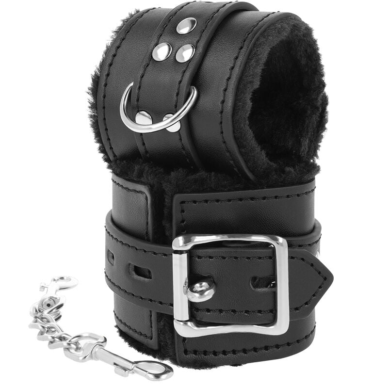 Darkness - Schwarz Gefãœtterte Bdsm-Handschellen