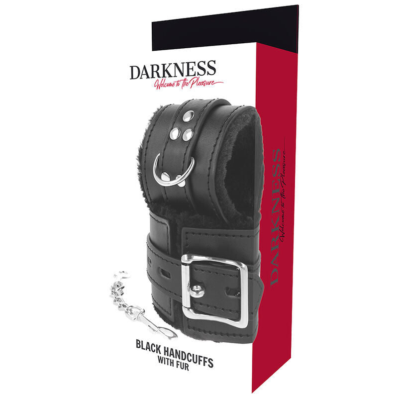 Darkness - Schwarz Gefãœtterte Bdsm-Handschellen