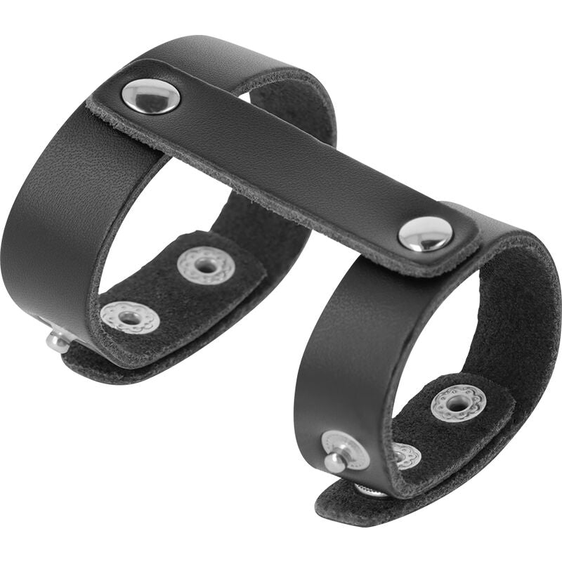 Darkness - Verstellbarer Penis- Und Hodenring Aus Leder