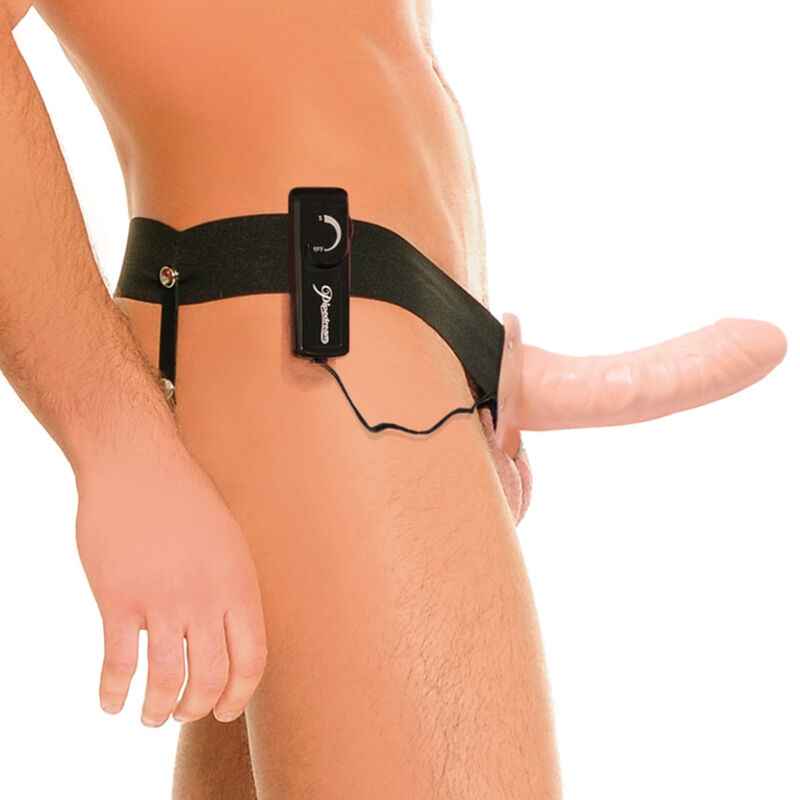 FETISH FANTASY SERIES - HOHLVIBRATOR-GURT FÜR SIE UND IHN, NATÜRLICH, 14 CM