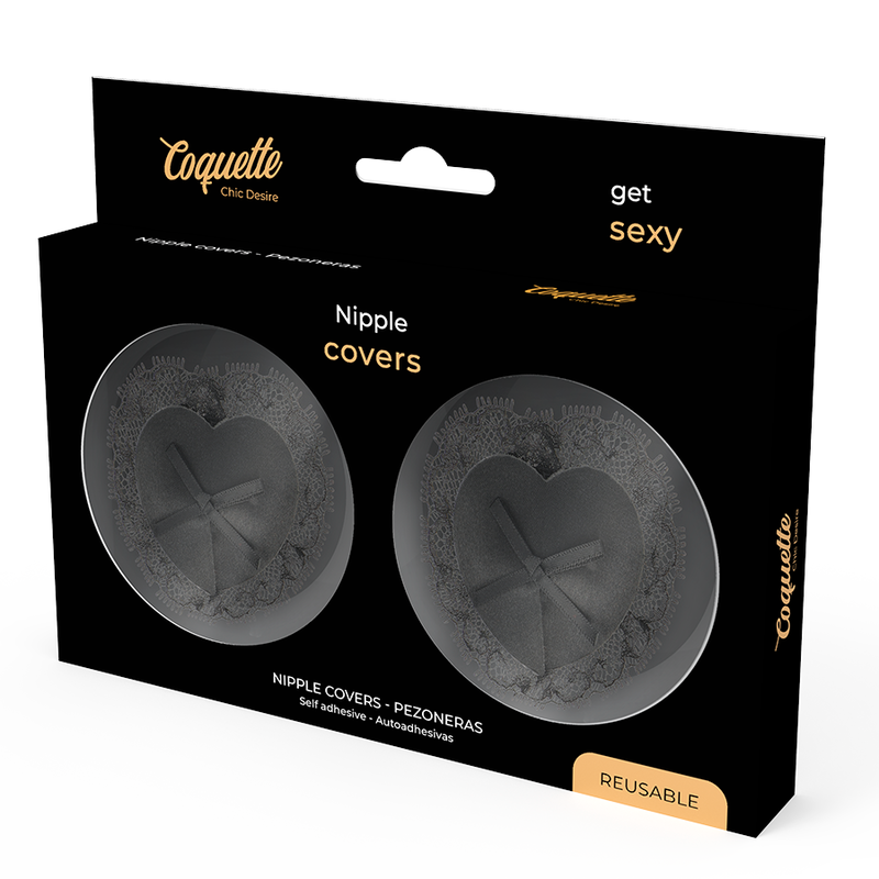 COQUETTE CHIC DESIRE - NIPPLE COVERS IN BLACK LACE