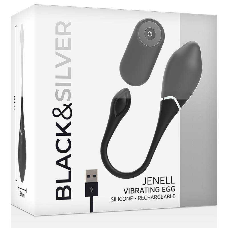 Black&Silver - Jenell Wiederaufladbares Vibrierei