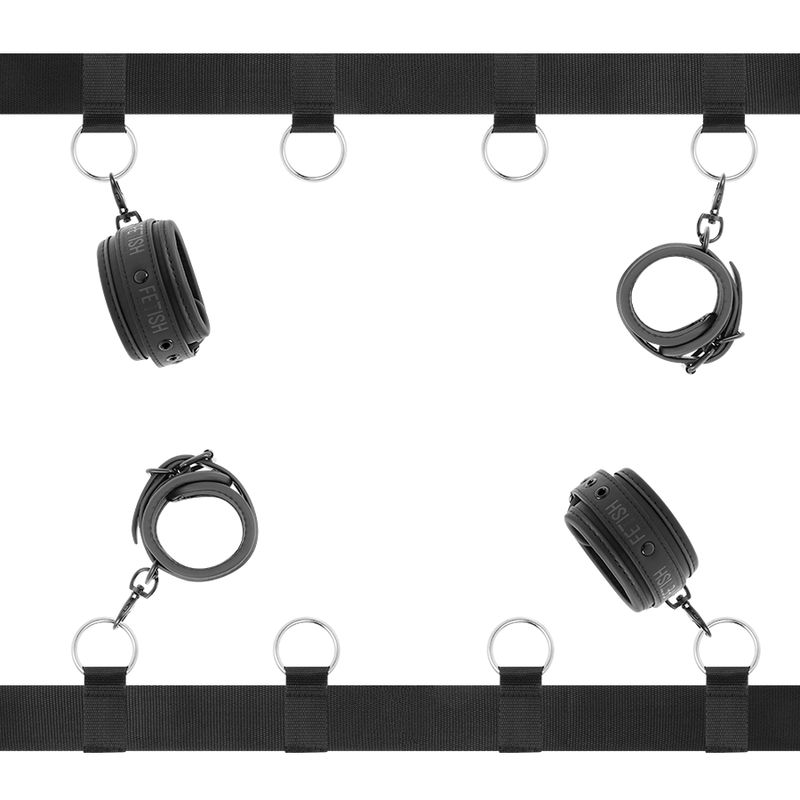 FETISH SUBMISSIVE - Luxus-Bettband-Set mit Noprene-Futter