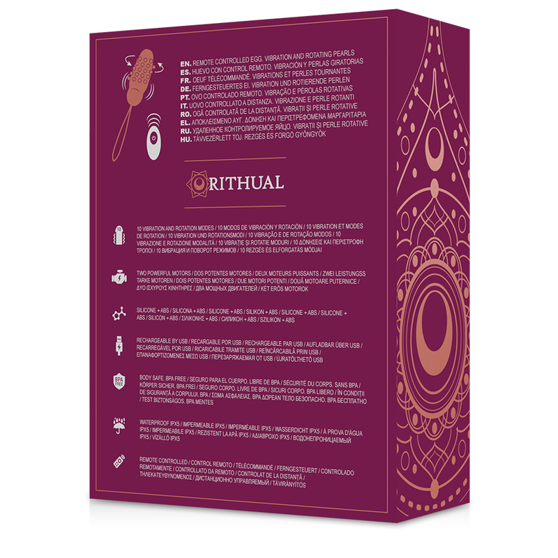 RITHUAL -SITA EGG REMOTE CONTROL PEARL ROTATION + VIBRATION