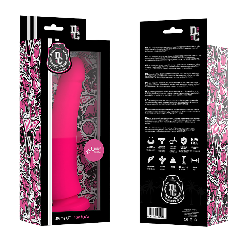 Delta Club - Toys Rosa Dildo Medizinisches Silikon 20 Cm -O- 4 Cm