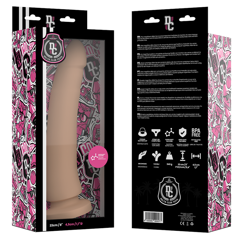 Delta Club - Toys Natãœrlicher Dildo Aus Medizinischem Silikon 23 Cm -O- 4.5 Cm