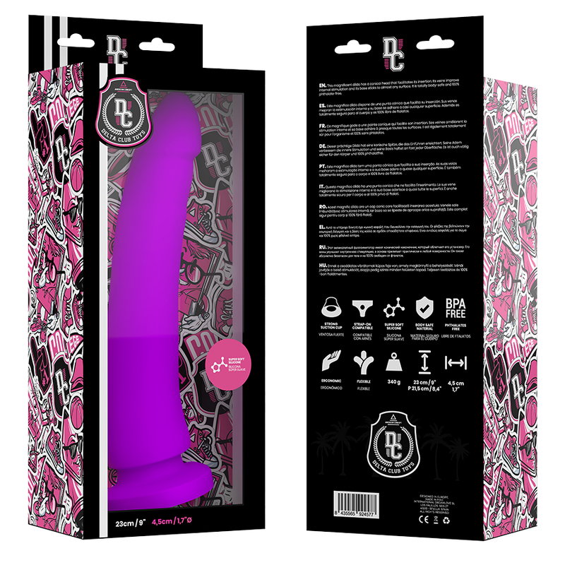 Delta Club - Toys Lila Dildo Medizinisches Silikon 23 Cm -O- 4.5 Cm