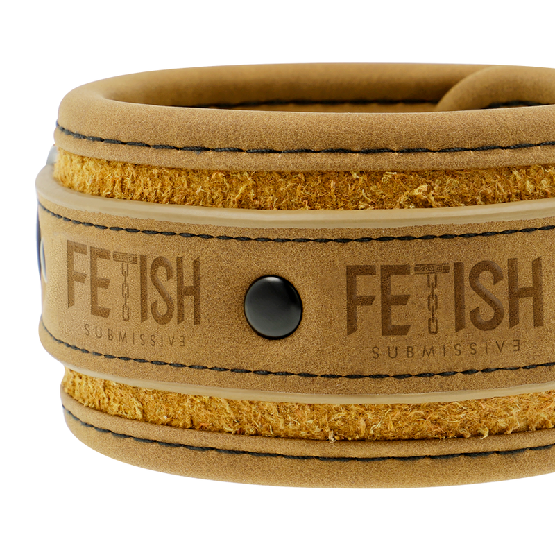 FETISH SUBMISSIVE ORIGIN - VEGANE LEDERHANDSCHELLEN MIT NEOPRENFUTTER