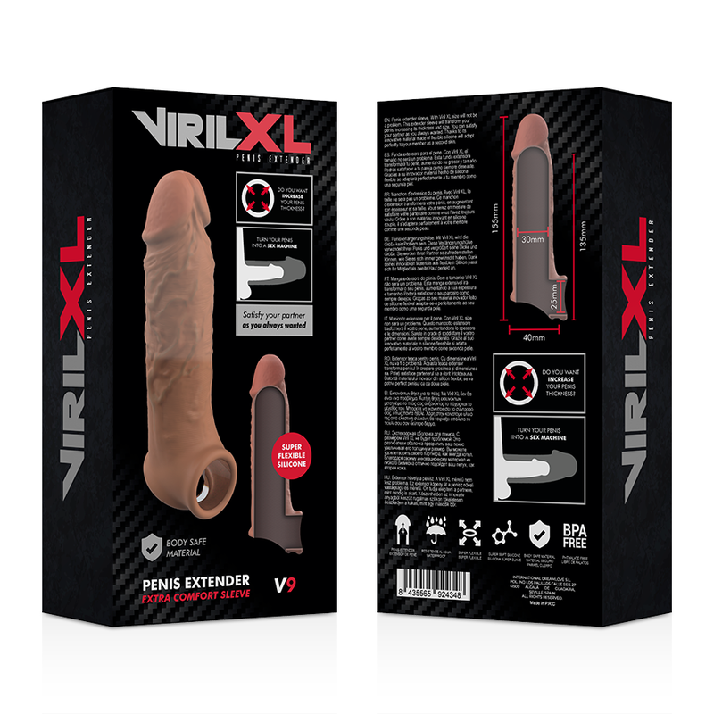 Virilxl - Flãœssige Silikon V9 Braune Penisverlã„Ngerung