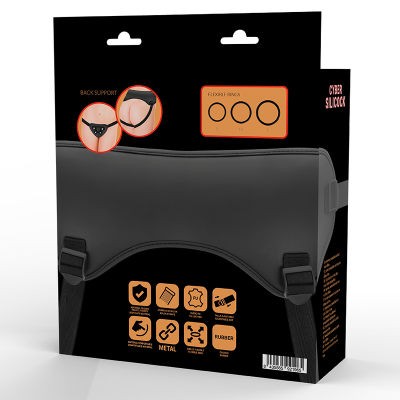 Cyber Silicock - Strap-On-Gurt Mit 3 Ringen Gratis