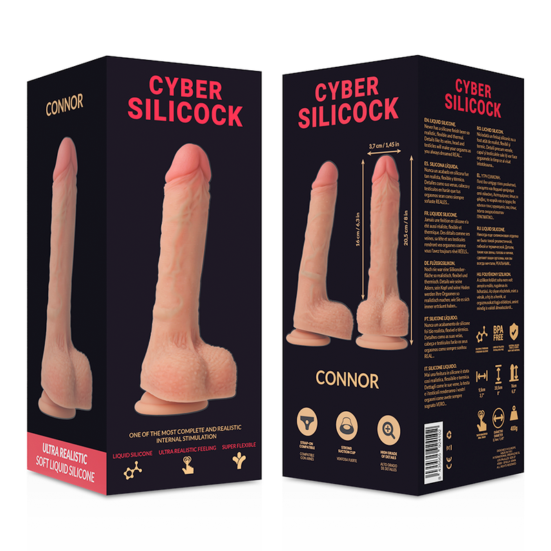Cyber Silicock - Connor Ultra Realistisches. Weiches Flãœssige Silikon 20.5 Cm -O- 3.7 Cm