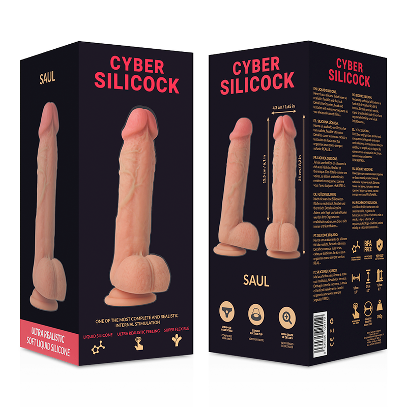 Cyber Silicock - Saul Ultra Realistisches. Weiches Flãœssige Silikon 21 Cm -O- 4.2 Cm