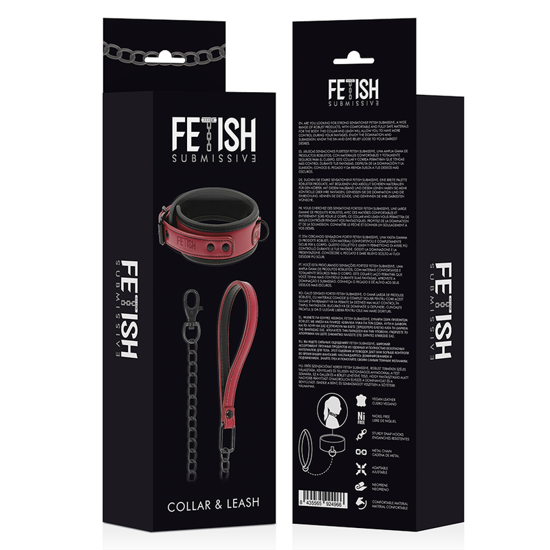 Fetish Submissive Dark Room - Kettenhalskette Mit Neoprenfutter