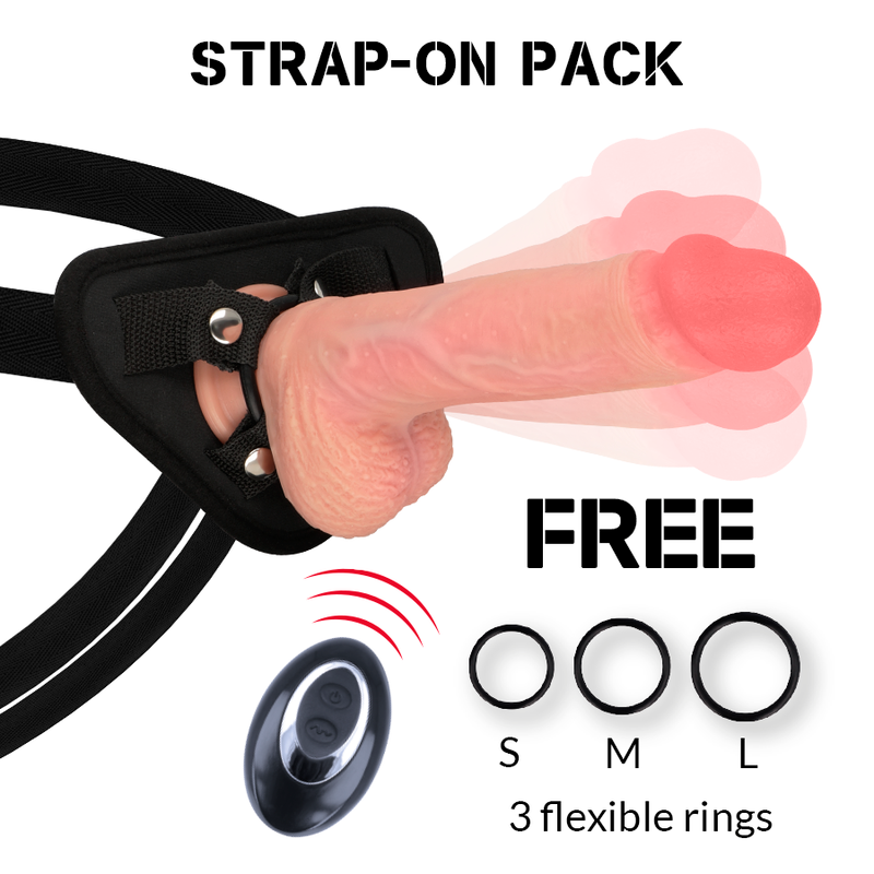 Rockarmy - Harness + Flüssigsilikon Vibrator Premium Apache Fernbedienung 20.5 Cm -O- 4.62 Cm