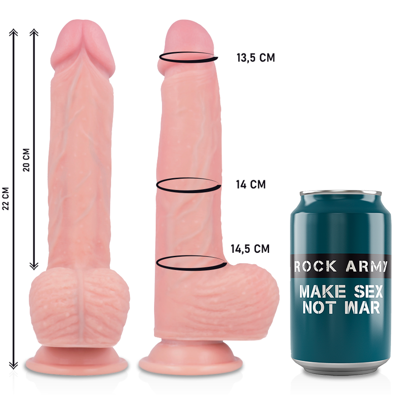 Rockarmy - Harness + Flüssigsilikon Vibrator Premium Apache Fernbedienung 20.5 Cm -O- 4.62 Cm