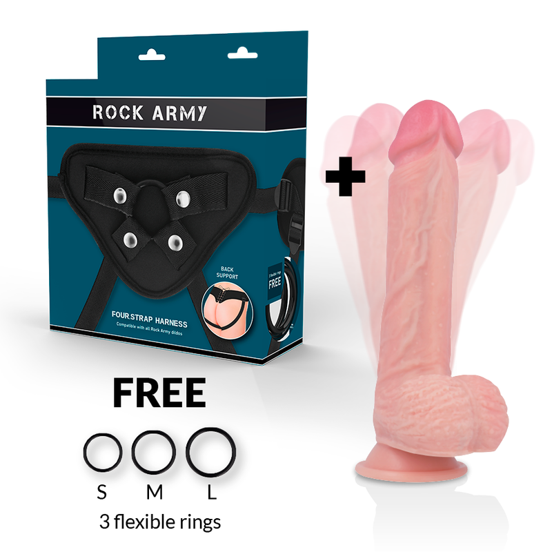 Rockarmy - Gurt + Hawk-Rotator Und Vibrator 22 Cm -O- 4.6 Cm