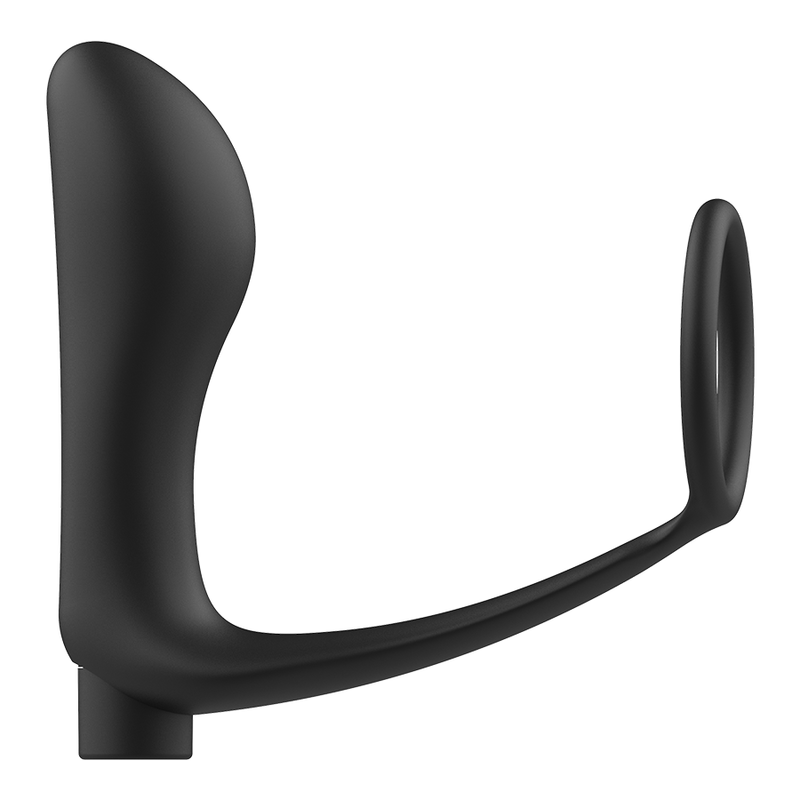 ADDICTED TOYS - REMOTE CONTROL COCK RING ANAL PLUG BLACK RECHARGEABLE